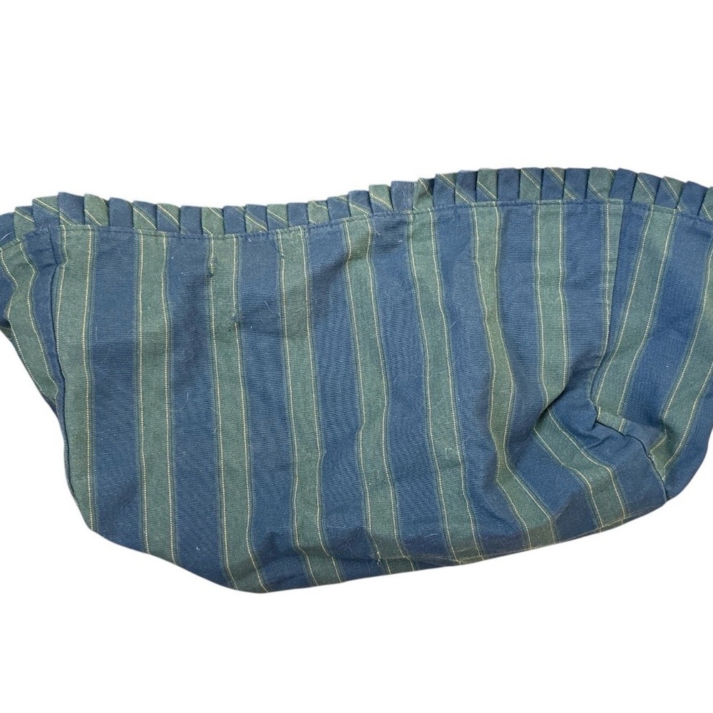 Longaberger Collectors Club Harbor Basket Liner Blue & Green Membership Stripe